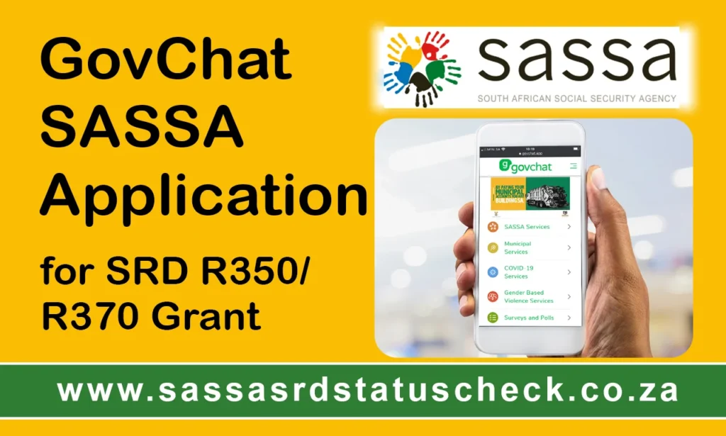 GovChat SASSA Application for SRD R350/R370 Grant